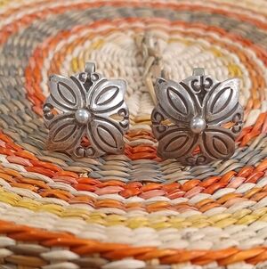 Vintage MCM Sterling Silver Taxco Earrings